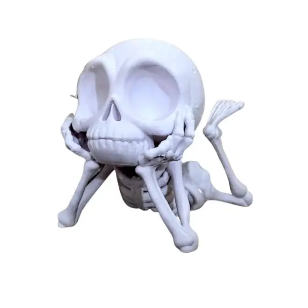 Daydreaming Skeleton Figurine 3D Printed
