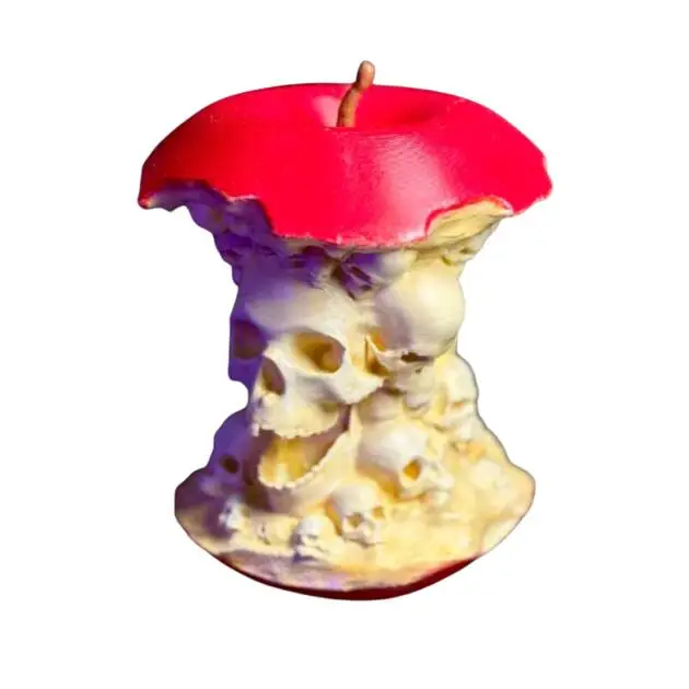 Rotten to the Core – 3D Printed Skull Apple Decor